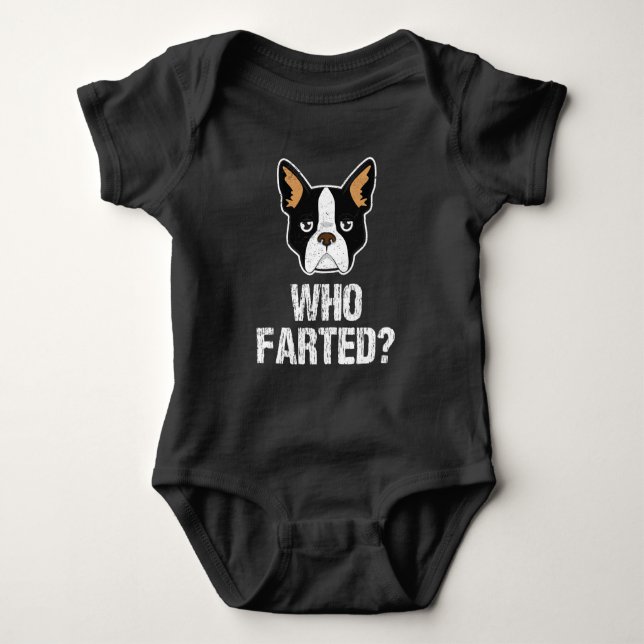 Boston-Terrierliebhabergeschenk - Hunde liegen nie Baby Strampler (Vorderseite)