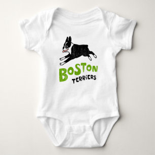 Boston Terriern Baby Strampler