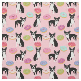 Boston Terriers Donuts - Niedliches Hundefutter Stoff