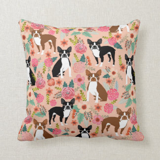 Boston Terriers niedliches Blumenkissen Kissen