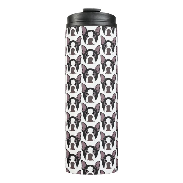 Boston Terriers on Tumbler Thermosbecher (Vorderseite)