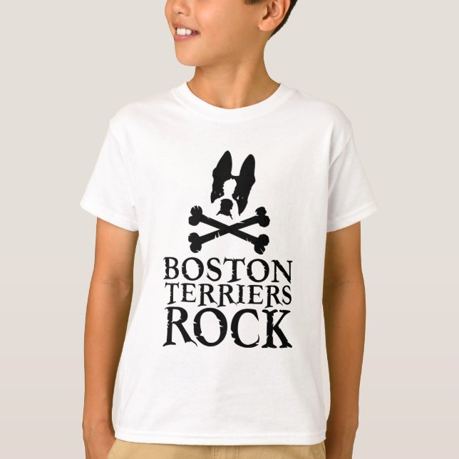 Boston Terriers Rock T-Shirt (Vorderseite)