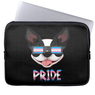 Boston Terriers Transgender Flag Lgbt Laptopschutzhülle