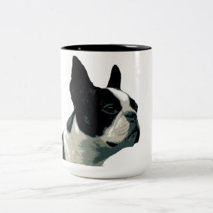 Boston Terrior Zweifarbige Tasse