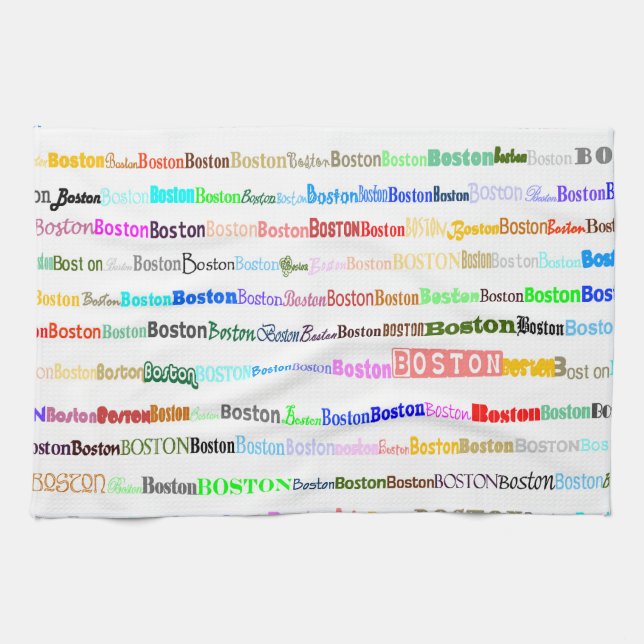 Boston Text Design II Küchentücher (Horizontal)