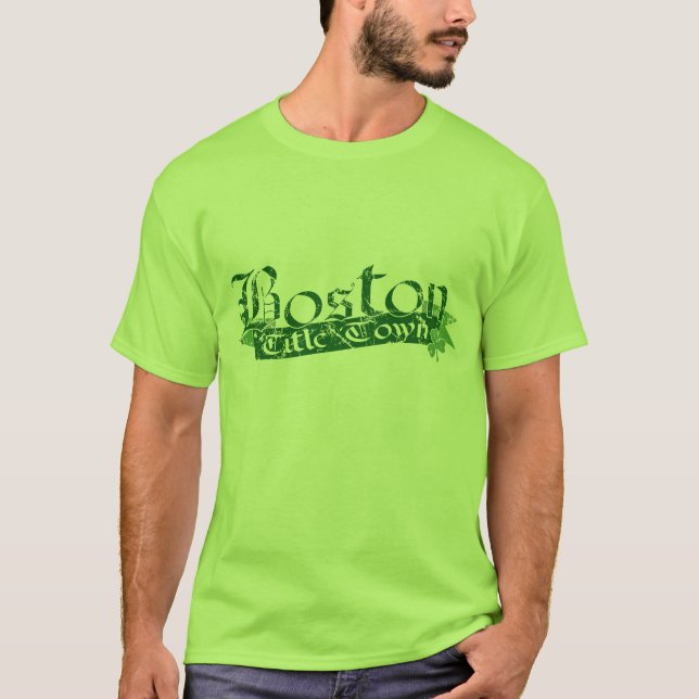 Boston-Titel-Stadt beunruhigt T-Shirt (Vorderseite)