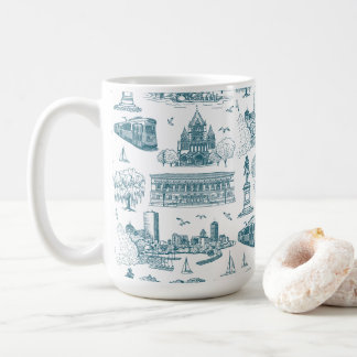 Boston Toile (Anniversar-Ausg.) Blau/Weiß Kaffeetasse
