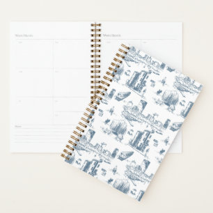 Boston Toile Blue Planner