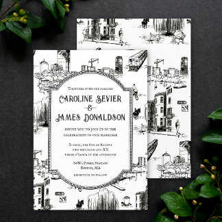 Boston Toile Faire-part de mariage