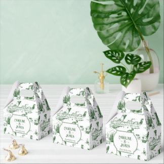 Boston Toile Forest Green Personalisiert Favor Box Geschenkschachtel