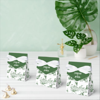 Boston Toile Forest Green Personalisiert Favor Box Geschenkschachtel