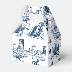 Boston Toile Navy Geschenkschachtel