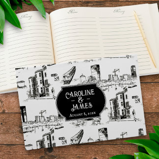 Boston Toile Personalisiert Wedding Guest Book Gästebuch
