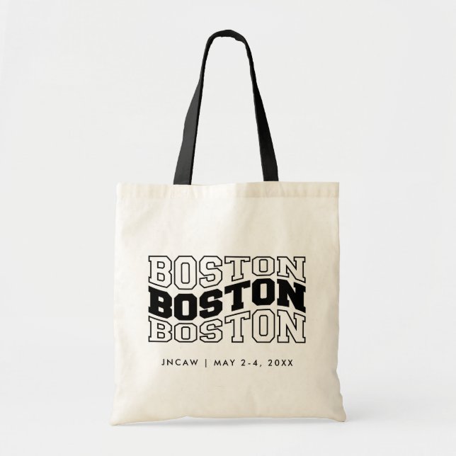 Boston Tote Bag Corporate Event Begrüßungsbeutel Tragetasche (Vorne)