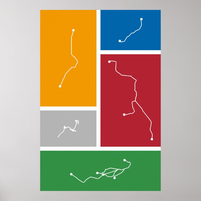 Boston - Transit Farbpaletten Poster (Vorne)