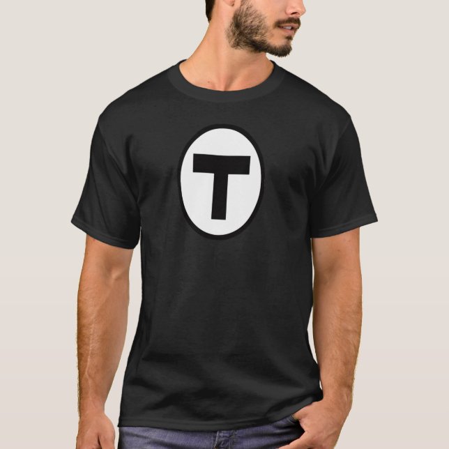 Boston U-Bahn Massachusetts Bay Transportbos T-Shirt (Vorderseite)