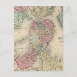 Boston und die angrenzenden Städte Postkarte