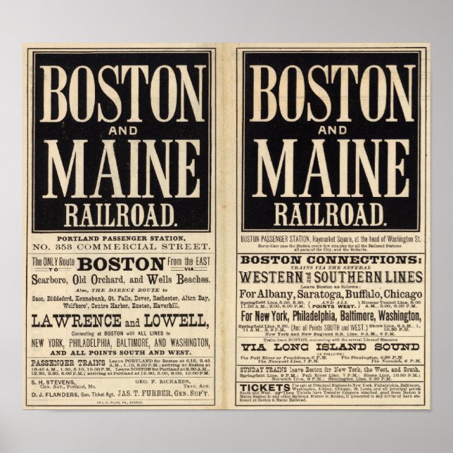 Boston und Maine Railroad Poster (Vorne)
