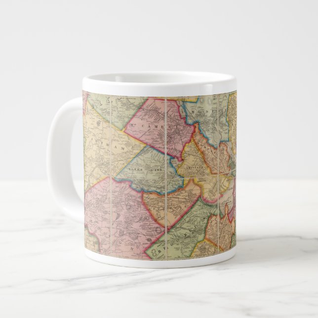 Boston und Umgebung Jumbo-Tasse (Vorderseite Links)
