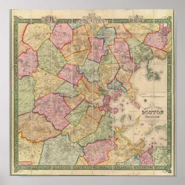 Boston und Umgebung Poster (Vorne)