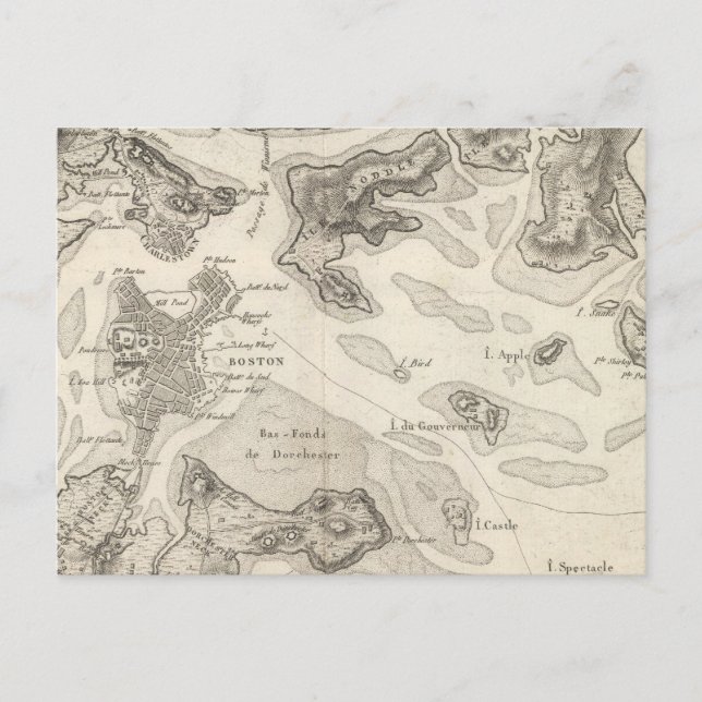Boston und Umgebung Postkarte (Vorderseite)