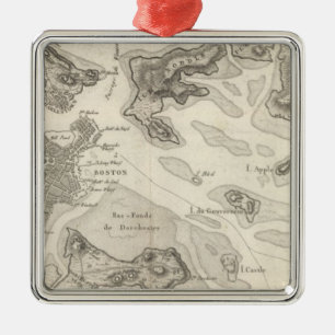 Boston und Umgebung Silbernes Ornament