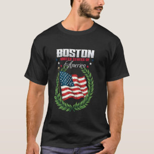 Boston Vereinigte Staaten von Amerika Flagge T-Shirt