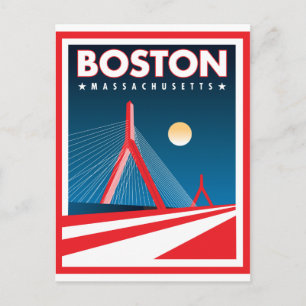 Boston Zakim Bridge Postkarte