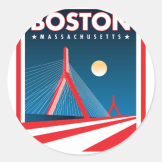 Boston Zakim Bridge Runder Aufkleber