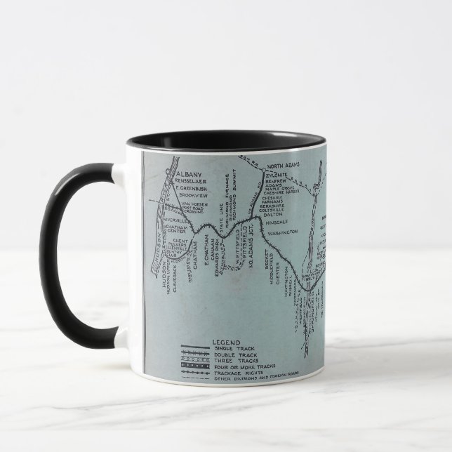 Boston zur Albanien-Eisenbahn-Karte Tasse (Links)