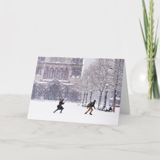 Bostoner Schneeballkarte Karte (Vorderseite)