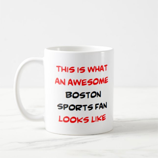 Bostoner Sportfans, phantastisch Kaffeetasse (Links)