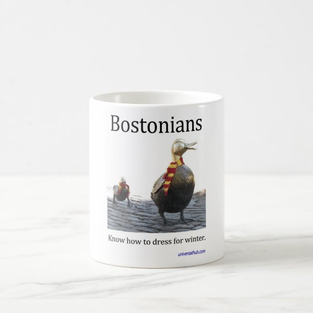 Bostonians können für Winter-Tasse ankleiden Kaffeetasse (Mittel)