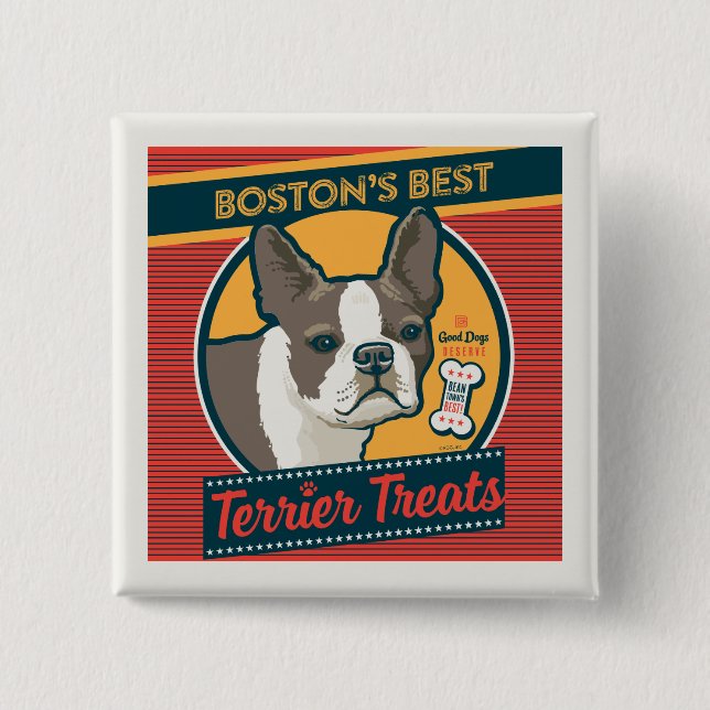 Bostons beste Terrier-Leckereien Button (Vorderseite)
