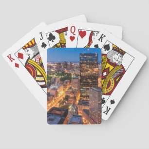 Bostons Skyline an der Dämmerung Spielkarten