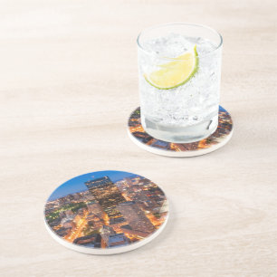 Bostons Skyline an der Dämmerung Untersetzer