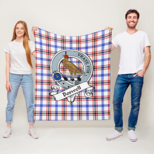 Boswell Modern Clan Abzeichen Tartan Kariert Fleecedecke