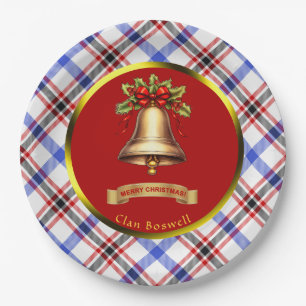 Boswell Tartan Personalisierte Weihnachten Pappteller
