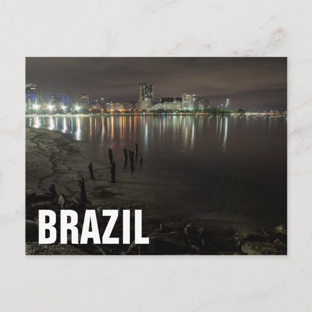 Botafogo Bay Night Postkarte (Vorderseite)