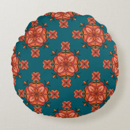 Botanic Bloom Round Pillow Rundes Kissen