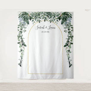 Botanic Boho Arch Wedding Foto Stand Hintergrund Wandteppich