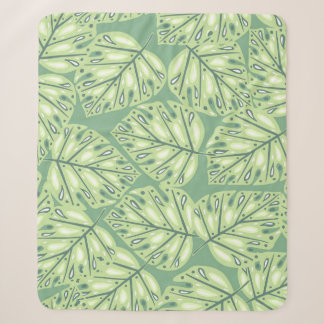 Botanic jungle seamless pattern in pastel green co sherpadecke