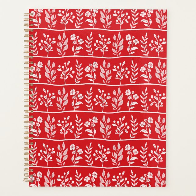 Botanic Rhapsody Cute Floral Silhouette Botanical Planer (Vorderseite)