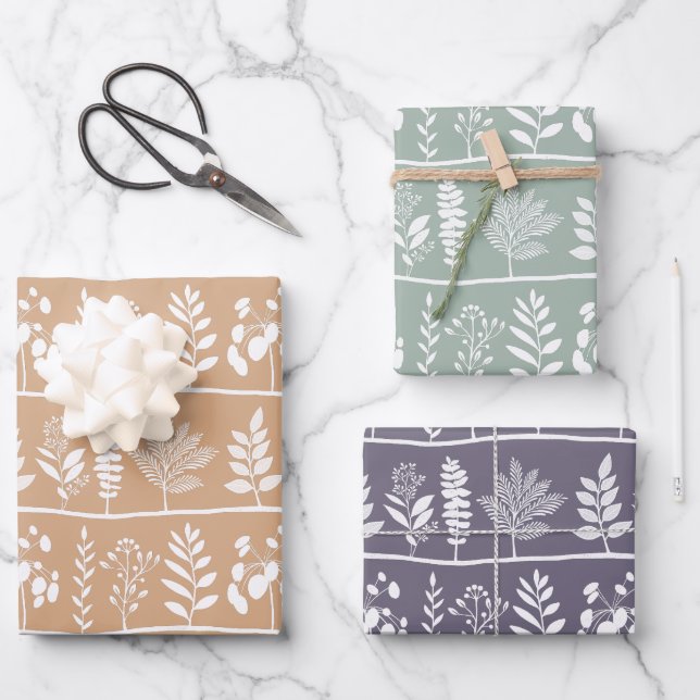 Botanic Rhythm Botanical Silhouettes Set Geschenkpapier Set (Vorderseite)