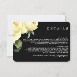 Botanica | Details zur Hochzeit in Gelbschwarz Einladung