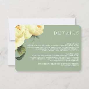 Botanica   Details zur Hochzeit von Gelben Jahrgan Einladung
