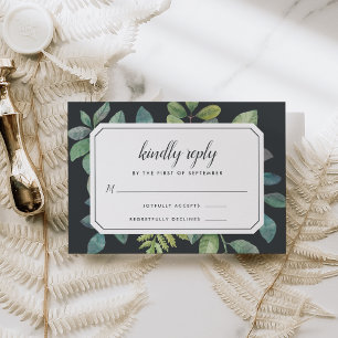 Botanica Night RSVP Card Karte