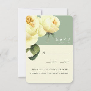 Botanica RSVP-Verpflegungsoption Gelber Salbei Einladung