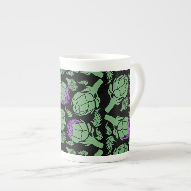 Botanical Artichoke Art Home Decor Prozellantasse (Vorderseite Rechts)