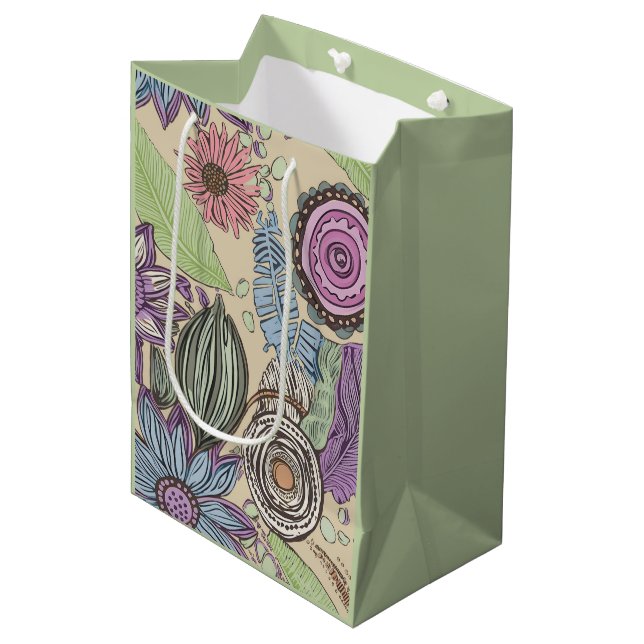 Botanical Bliss Mittlere Geschenktüte (Vorderseite Schrägansicht)